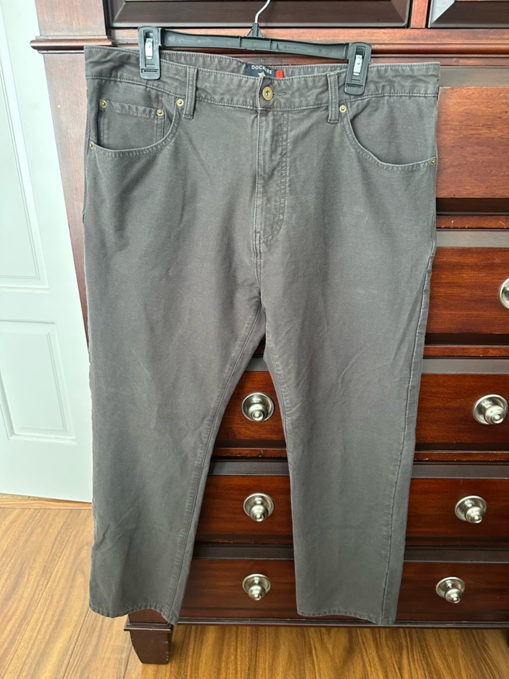 Dockers Gray Smart 360 Flex Fit - Mens 36 x 30 Pants